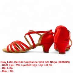 Giày Latin Nữ SoulDancer 603 Gót Nhọn (603SDN) - Đỏ.