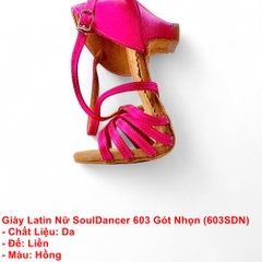 Giày Latin Nữ SoulDancer 603 Gót Nhọn (603SDN) - Hồng