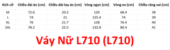 (CMJ) Váy Nữ L710 (L710) - Đen + Size