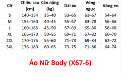 (Doubl) Áo Nữ Body (DB-X39-1) - Đỏ + Size