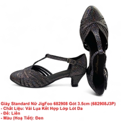 Giày Standard Nữ JigFoo 682908 Gót 3.5cm (682908J3P) - Đen