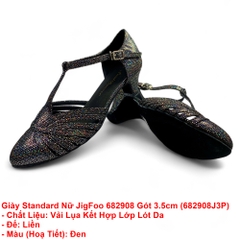 Giày Standard Nữ JigFoo 682908 Gót 3.5cm (682908J3P) - Đen