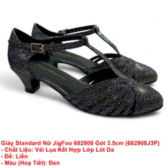 Giày Standard Nữ JigFoo 682908 Gót 3.5cm (682908J3P) - Đen