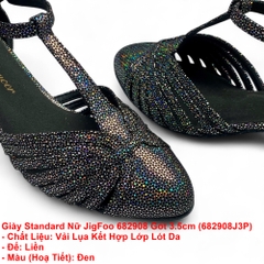 Giày Standard Nữ JigFoo 682908 Gót 3.5cm (682908J3P) - Đen