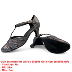Giày Standard Nữ JigFoo 682908 Gót 6.5cm (682908J6P) - Đen