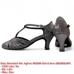 Giày Standard Nữ JigFoo 682908 Gót 6.5cm (682908J6P) - Đen