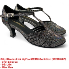 Giày Standard Nữ JigFoo 682908 Gót 6.5cm (682908J6P) - Đen