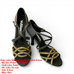 Giày Latin Nữ WellDance 713 Gót 8.0cm (713WD8P) - Đen