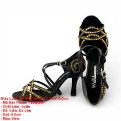 Giày Latin Nữ WellDance 713 Gót 8.0cm (713WD8P) - Đen