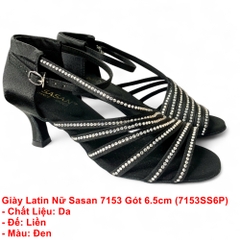 Giày Latin Nữ Sasan 7153 Gót 6.5cm (7153SS6P) - Đen