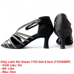 Giày Latin Nữ Sasan 7153 Gót 6.5cm (7153SS6P) - Đen