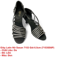 Giày Latin Nữ Sasan 7153 Gót 6.5cm (7153SS6P) - Đen