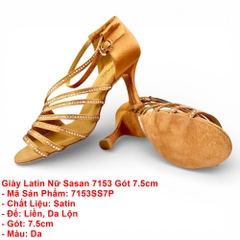 Giày Latin Nữ Sasan 7153 Gót 7.5cm (7153SS7P) - Da
