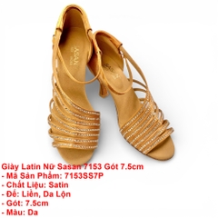 Giày Latin Nữ Sasan 7153 Gót 7.5cm (7153SS7P) - Da