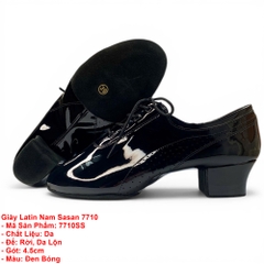 Giày Latin Nam Sasan 7710 (7710SS) - Đen Bóng