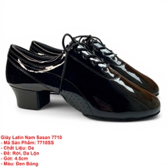 Giày Latin Nam Sasan 7710 (7710SS) - Đen Bóng