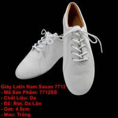 Giày Latin Nam Sasan 7712, Size 38-45 (7712SS) - Trắng
