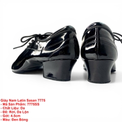 Giày Nam Latin Sasan 7775 (7775SS) - Đen Bóng