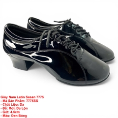 Giày Nam Latin Sasan 7775 (7775SS) - Đen Bóng