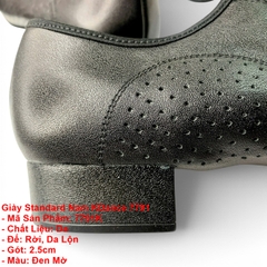 Giày Standard Nam KDance 7791, Đế Rời (7791K) - Đen Mờ