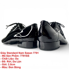Giày Standard Nam Sasan 7791 (7791SS) - Đen Bóng