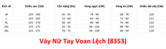 (Aidixing) Váy Nữ Tay Voan Lệch (8353) - Tím + Size