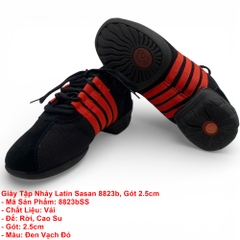 Giày Tập Nhảy Latin Sasan 8823b, Gót 2.5cm (8823bSS) - Đỏ