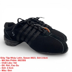 Giày Tập Nhảy Latin, Sasan 8823, Gót 2.5cm (8823SS) - Đen