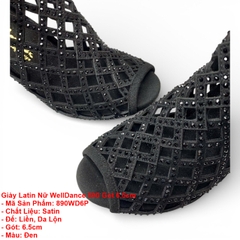 Giày Latin Nữ WellDance 890 Gót 6.5cm (890WD6P) - Đen