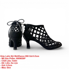 Giày Latin Nữ WellDance 890 Gót 6.5cm (890WD6P) - Đen