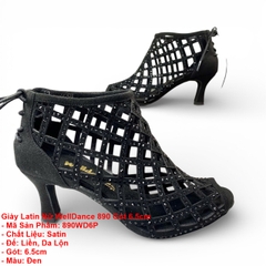 Giày Latin Nữ WellDance 890 Gót 6.5cm (890WD6P) - Đen