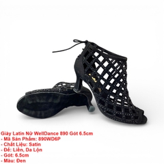 Giày Latin Nữ WellDance 890 Gót 6.5cm (890WD6P) - Đen