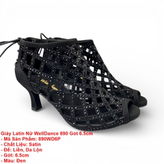 Giày Latin Nữ WellDance 890 Gót 6.5cm (890WD6P) - Đen