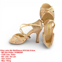 Giày Latin Nữ WellDance 919 Gót 8.0cm (919WD8P) - Hồng
