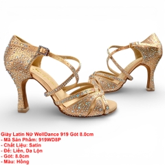 Giày Latin Nữ WellDance 919 Gót 8.0cm (919WD8P) - Hồng
