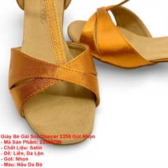 Giày Bé Gái SoulDancer 2358 Gót Nhọn (2358SDN) - Nâu Da Bò