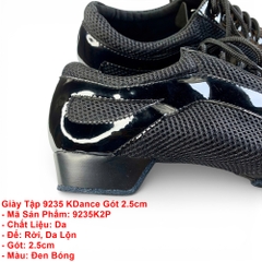 Giày Tập 9235 KDance Gót 2.0cm (9235K2P) - Đen Bóng
