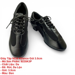Giày Tập 9235 KDance Gót 3.5cm (9235K3P) - Đen + Size
