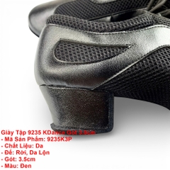 Giày Tập 9235 KDance Gót 3.5cm (9235K3P) - Đen + Size