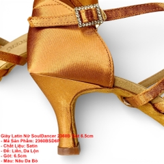 Giày Latin Nữ SoulDancer 2360B Gót 6.5cm (2360BSD6P) - Nâu Da Bò