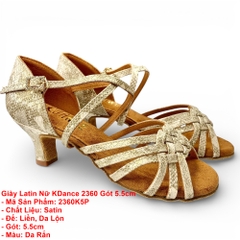 Giày Latin Nữ KDance 2360 Gót 5.5cm (2360K5P) - Da Rắn