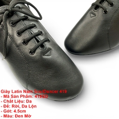 Giày Latin Nam SoulDancer 419 (419SD) - Đen Mờ