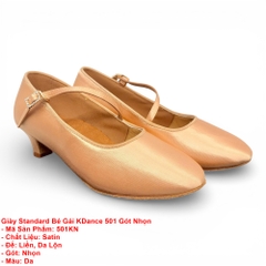 Giày Standard Bé Gái KDance 501 Gót Nhọn (501KN) - Satin