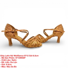 Giày Latin Nữ WellDance 9712 Gót 6.5cm (9712WD6P) - Nâu Da Bò
