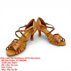 Giày Latin Nữ WellDance 9712 Gót 6.5cm (9712WD6P) - Nâu Da Bò