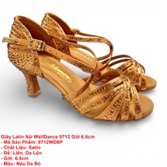 Giày Latin Nữ WellDance 9712 Gót 6.5cm (9712WD6P) - Nâu Da Bò