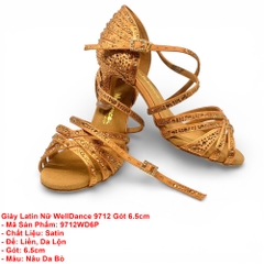 Giày Latin Nữ WellDance 9712 Gót 6.5cm (9712WD6P) - Nâu Da Bò