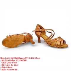 Giày Latin Nữ WellDance 9712 Gót 6.5cm (9712WD6P) - Nâu Da Bò