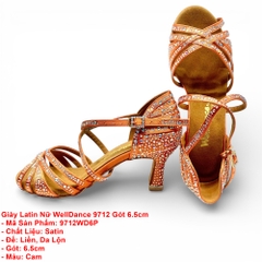 Giày Latin Nữ WellDance 9712 Gót 6.5cm (9712WD6P) - Cam