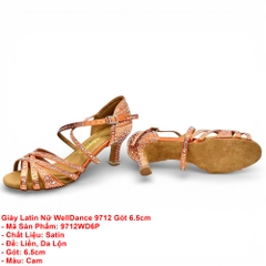 Giày Latin Nữ WellDance 9712 Gót 6.5cm (9712WD6P) - Cam